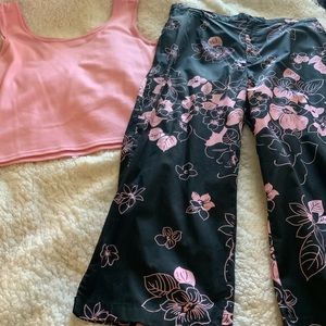 Just Class top & capris set, new
